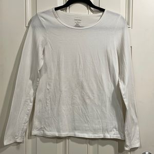 CK Calvin Klein white long sleeved t shirt size M